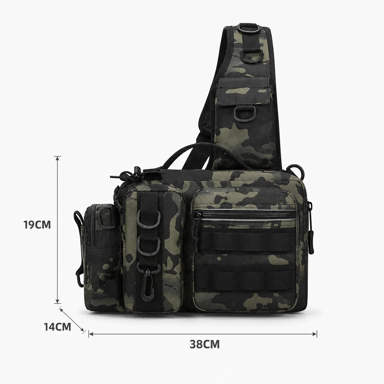 Fishing Sling Tackle Backpack with Rod Holder