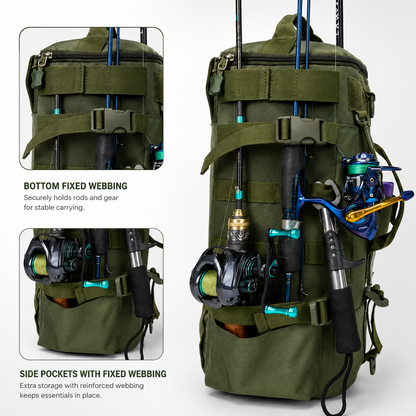 Waterproof Fishing Backpack with Rod Holders