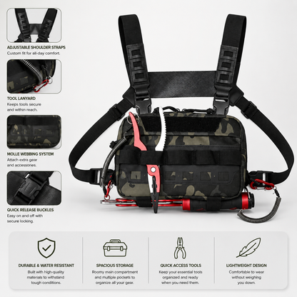 Fishing Chest Pack & Utility Waist Bag