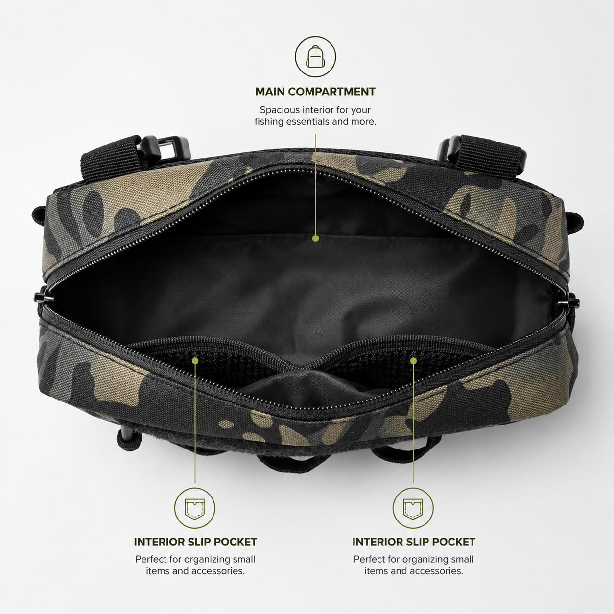 Fishing Chest Pack & Utility Waist Bag