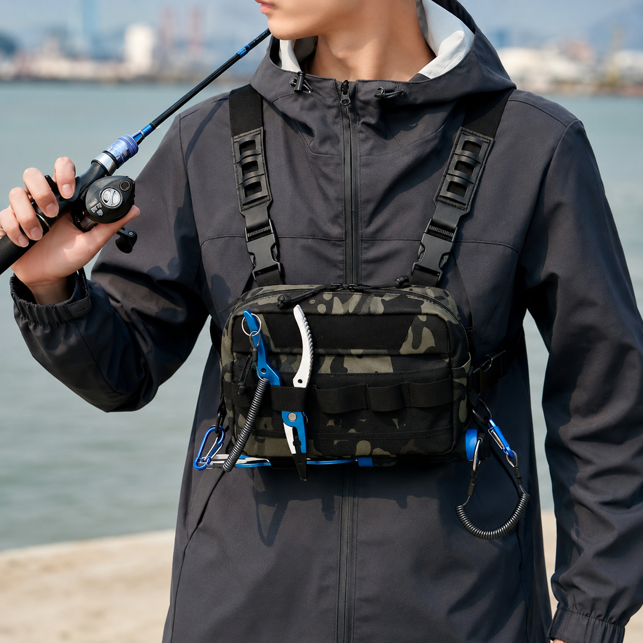 Fishing Chest Pack & Utility Waist Bag