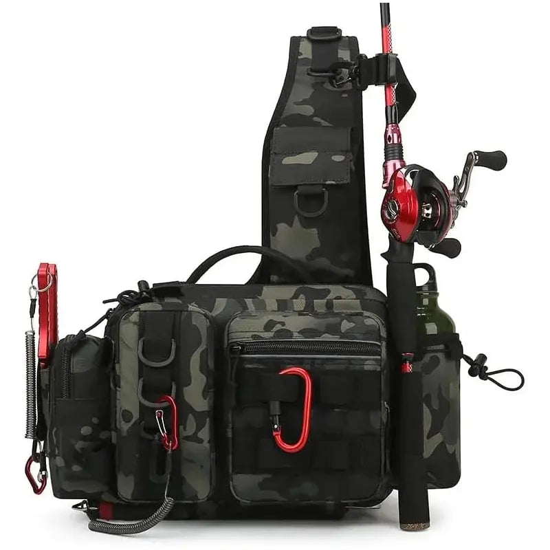 Fishing Sling Tackle Backpack with Rod Holder