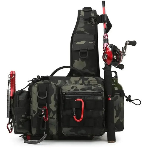 Fishing Sling Tackle Backpack with Rod Holder
