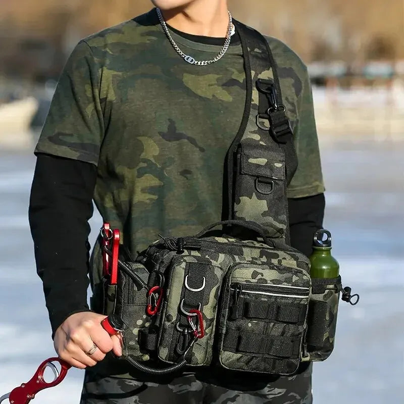 Fishing Sling Tackle Backpack with Rod Holder